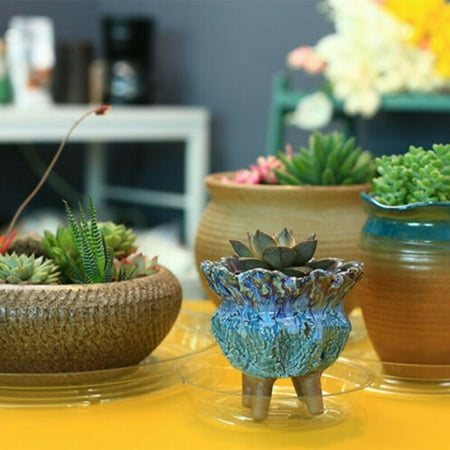 10pcs Plant Saucer Drip Tray Round Pot Base Container PET Home Office Garden 10pcs Plant Saucer Drip Tray Round Pot Base Container PET Home Office Garden
